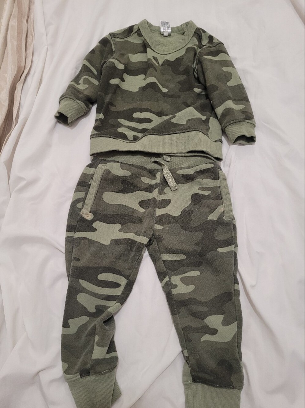 Kids Camo Jogger Set - Green Camouflage